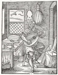 Instrumentmakerens verksted, ca. 1570